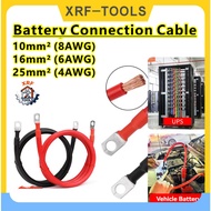 Battery Grounding Cable 8 6 4AWG Pure Copper Wire Terminal Battery Connection Cable Terminal Kit Cab