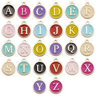 26Pcs 12*14มม.A-Z Letter Charms Charms ตัวอักษร Handmade จี้สำหรับกำไล Diy เครื่องประดับทำขายส่ง