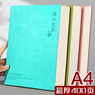 A a4 Cornell Notebook Soft Leather Thick Notebook Simple Student Notepad Diary Literary Blank Notebo