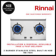 RINNAI RB-782S 2 BURNER STAINLESS STEEL BUILT-IN GAS HOB - READY STOCKS &amp; DELIVER IN 3 DAYS