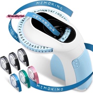 Embossing Label Maker E975 3D Embossing Label Printer Machine with 6 Rolls Emboss Tapes, Handheld Em