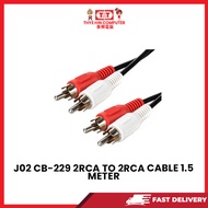 J02 CB-229 2RCA TO 2RCA CABLE 1.5 METER