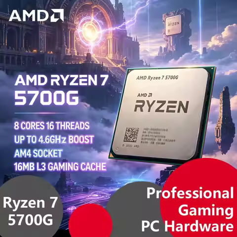 AMD Ryzen 7 5700G Tray Desktop CPU, 8 Core 16 Thread, Up to 4.6GHz Boost, 16MB L3 Cache, AM4 Socket 