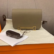 Hermes Geta大象灰金扣 小康康包 購證影本大全配