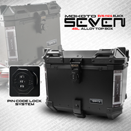 MOKOTO SEVEN SERIES 45L ALLOY TOP BOX WITH PIN LOCK CODE SYSTEM UNIVERSAL REAR TAIL BOX FOR MOTORCYC