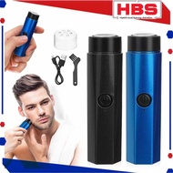 HBS Alat Cukur Elektrik Portable Mini Cukuran Kumis Jenggot Bulu Ketiak Pencukur Rambut Shaver Travel Rechargeable