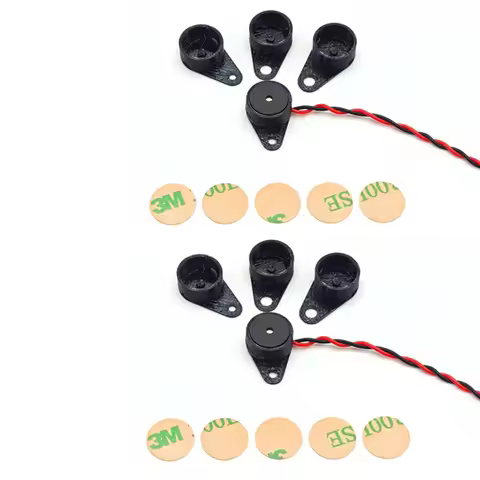 2Sets Mini 5V Active Buzzer BB Sound with Protection Cover Mount Shell DIY Accessories for RC Drone 