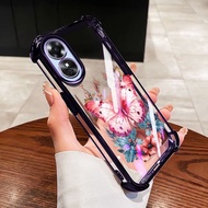 VRQR for Infinix Smart 10 Plus Tecno Spark GO 2 2S Pop 10 KM4 X6725B_C Big Pink Flower Butterfly Tra