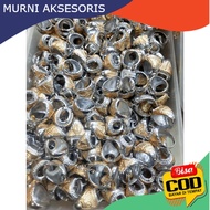 Murni Aksesoris HARGA GROSIR. 1 Kodi (20 Pcs) Emban Ring Cincin TITANIUM SILVER Ring Batu Akik Anti