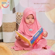 Baju Muslim Anak Daily Gamis Set Jilbab Nuha Baby 0 - 4 Tahun Rose