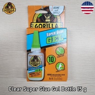 Gorilla® Clear Super Glue Gel กาวเจล ติดไม้ โลหะ เซรามิก หนัง ยาง พลาสติก