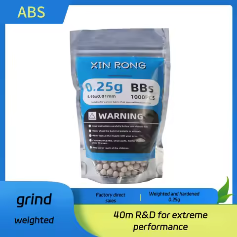 1000 Rounds BBs 6mm 5.95mm 0.2g/0.25g Paintball Bullets Tactical Strike Ball High Quality Air Gun Am