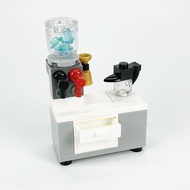 MOC Building Blocks Creative Toys Kitchen Appliances Cabinet Tableware Coffee Machine Drinking Machine Home Scene