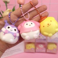 GANTUNGAN Ready] Squishy Sanrio Mini Egg Keychain Super Cute Bag Hanger