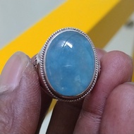 permata cincin aquamarine natural 