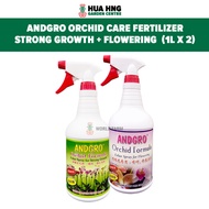 [Bundle] ANDGRO Orchid Care Foliar Spray (Strong Growth + Flowering) Fertiliser / Fertilizer (1L x 2)