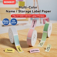 NIIMBOT Color Printer Sticker Label Thermal Waterproof Custom Sticker Nama for D11 D110 D101