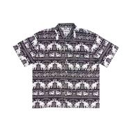 เสื้อ MAHANAKHON Elephants Printed Hawaii Shirt - สีดำ