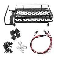 Roof Luggage Rack LED Light Bar for CC01 SCX10 Aluminum Alloy Luggage Rack Car Roof Rack