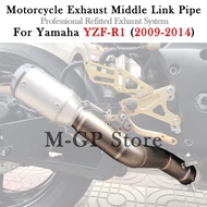 Fengge1กันลื่นสำหรับยามาฮ่า YZF-R1 R1 2009 2010 2011 2012 2013 2014ระบบไอเสียรถจักรยานยนต์ดัดแปลง51ม