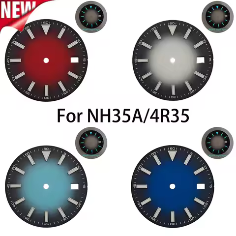 For Seiko Datejust NH35/4R35 Automatic Movement 31mm Matte Texture Watch Dial BGW9 Blue Lume Case Re