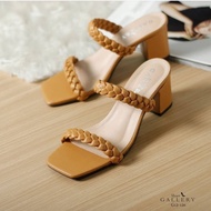 Aef43 Braided Tofu Heels - camel, 37