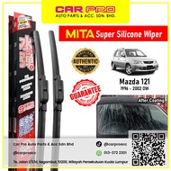 Mazda 121 1996 - 2002 DW 1 Pair MITA SILICONE COATING Aero Front Wiper Blade TWIN Set 19'' & 14''