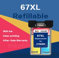 HP 67 สีดำ HP 67XL หมึก HP67XL ตลับหมึกรีฟิลเข้ากันได้สำหรับ HP 1255 2724 2725 2722 2723 2752 2755 2