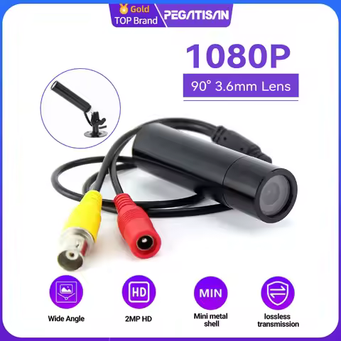 PEGATISAN 1080P AHD Bullet Camera 2MP Mini Metal CCTV 3.6mm Lens Day/Night Vision UTC/4-in-1 OSD 12V