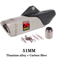 ท่อไอเสียตัวเก็บเสียงท่อไอเสียรถจักรยานยนต์ขนาด2นิ้วท่อระบายปลายท่อที่ปลายท่อไอเสีย DB นักฆ่าคาร์บอน