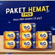 (7 PACK) Nice Tissue 360 Strands - Soft, High Absorbency, Safe for Babies