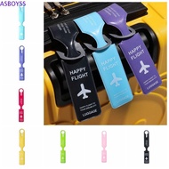 ASBOYSS PVC Luggage Tag, Boarding Pass Baggage Name Tags Airplane Suitcase Tag, Portable Information