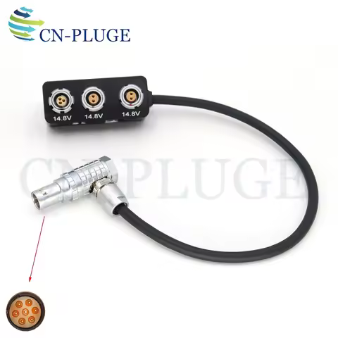 ARRI ALEXA Mini/ALEXA Mini LF Camera EXT 7Pin to 2x0B 2Pin Female+RS3 Pin Female Power Distributor, 