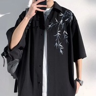 Suit New Chinese Style suit Men's Bamboo Embroidery Ruffian Handsome High-End Men's Clothing Chinese