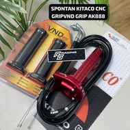 KITACO SPONTANE GAS CABLE 2 AND HANDGRIP VND AK888 UNIVERSAL ALL MOTORCYCLES CABLE 2 METER UNIVERSAL