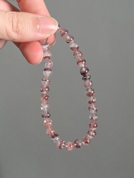 性價比精品 毒液金草莓半盆 水晶手鏈手串 6MM