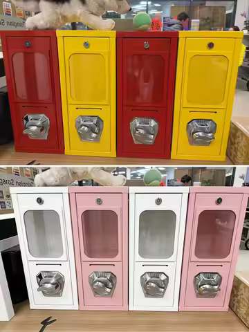 Mini Vending Machine Tattoo Sticker Cardboard Vending Device Arcade Slot Machine with Currency Notes