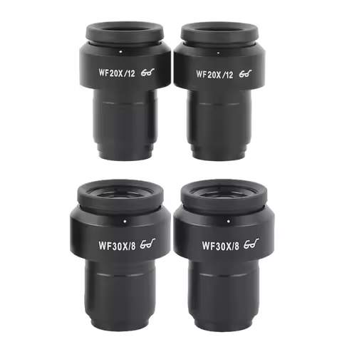 A pair 2/pcs 30mm Diameter Stereo Trinocular Microscope Adjustable Eyepiece Lens WF20X/12 WF30X/8 20