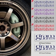 4 x Pelekat Hiasan Rim Roda Kereta Siri Aksesori Kereta untuk Lampu Rays Gram 57C 57CR 57DR 57XR 57X