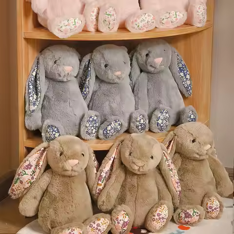Jellycat Bonnie Rabbit Plush Toys Soft Floral Ears Bunny Stuffed Dolls Cartoon jelly cat Plushies Cu
