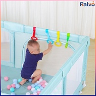RO Toddler Fence Pull Ring Game Stand Auxiliary Toys Educational Baby Bed Accessories