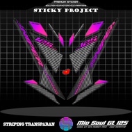 TRANSPARENT STICKER MIO SOUL GT 125 STRIPPING/ SOUL GT 125 VIRAL SOUL GT125 VARIATION/ MUIZZSTORES4/