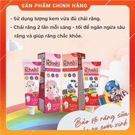 1 tube of Ich Nhi herbal toothpaste strawberry flavor 50g tube for children under 6 years old to swa