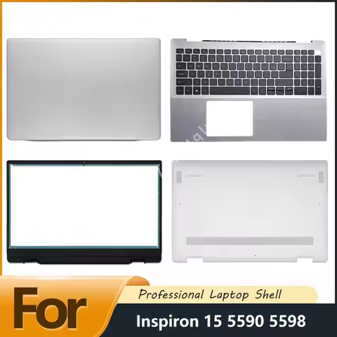 Laptop Screen Back Cover keyboard Upper Case Bottom Case Replacement For Inspiron 15 5590 5598