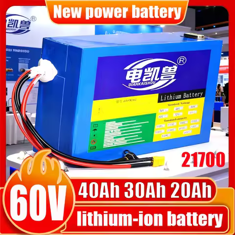 Lithium-Ion Battery Pack 60V 40Ah 30Ah 20Ah 10Ah 3.7V 21700 1800W 2400W 3000W High-Power Power Tool 