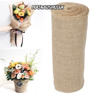 MAINAUSHUI6K Burlap Roll, Handmade Wide Jute Burlap Roll, Fabric 30cm Reusable Hessian Ribbon Gift P