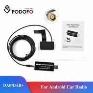 Podofo DAB + เสาอากาศพร้อม USB อะแดปเตอร์ Android วิทยุในรถยนต์เครื่องเล่นรับสัญญาณสเตอริโอ GPS สำหรับสากล