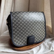 中古包Vintage Celine稀有深藍老花馬鞍包