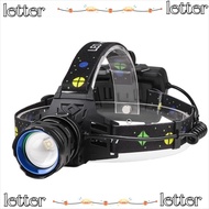 LETTER Powerful Flashlight, White Light 30W LED Headlamp, Adjustable Powerful Flashlight Rechargeabl