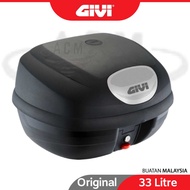 GIVI Top Case E33NX Monolock System Motorcycle Point X Black Monolock Peti Kotak Box Motor Hard case - Black 33 Litre